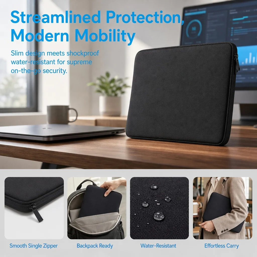 Waterproof Portable Laptop Sleeve Bag for 11-15.6 Inch Macbook Huawei Xiaomi Dell Lenovo Durable Cover for Notebook Protection