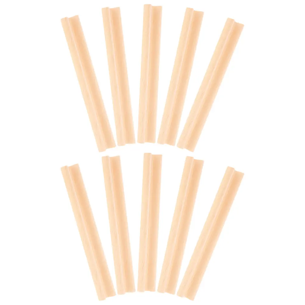 10pcs Wooden Trays Holders For Alphabet Games Smooth Edges Domino Racks Creative Decoration Wooden Display Stand For