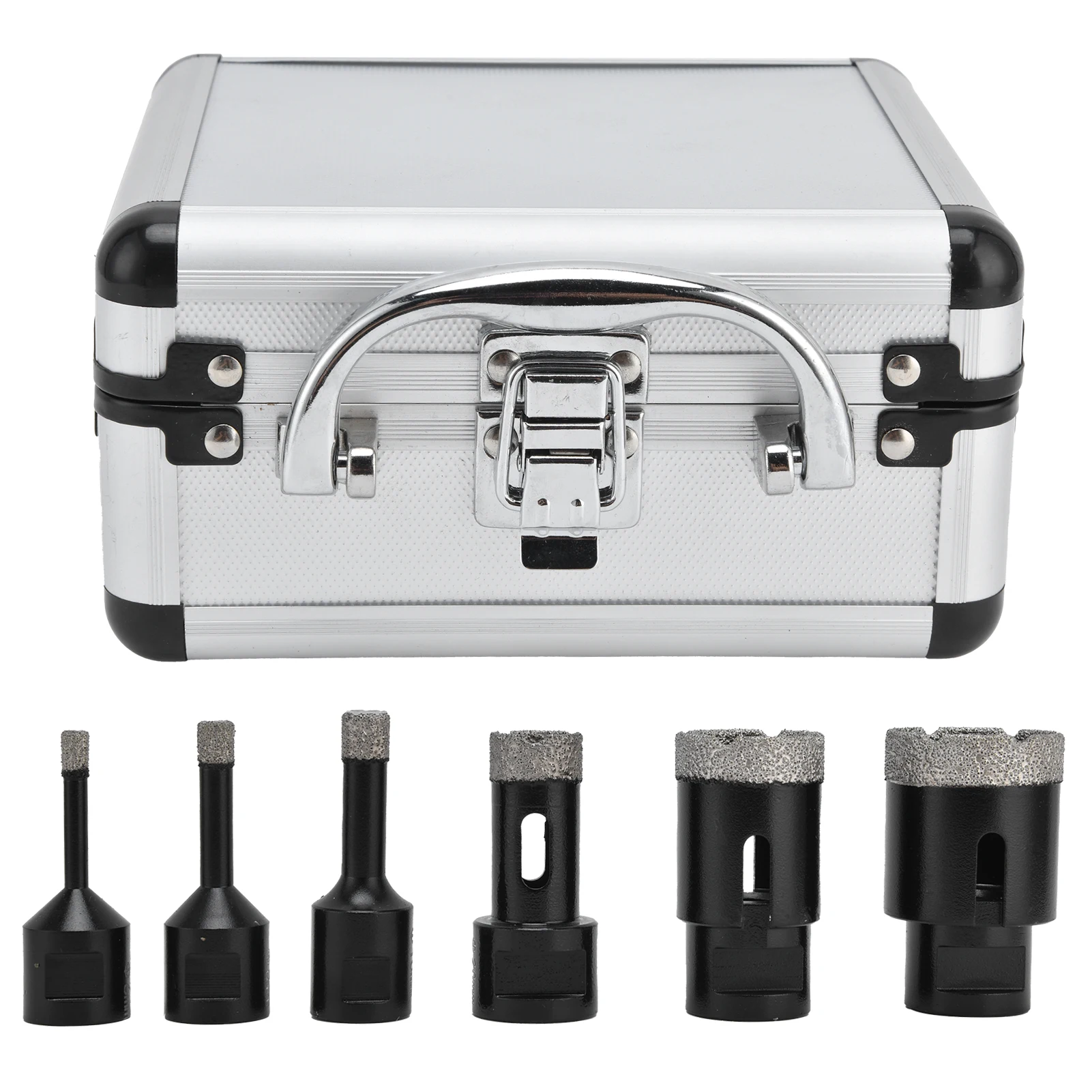 

Drill Bits Hand Tools Hole Saw Set 6-in-1 Tile Hollow Drill Hand Tools Hardware for 6-38mm M14 Hole Saw Set