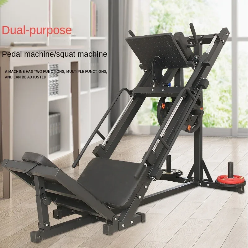 Inverted Double function revers pedal machine leg strength trainer commercial gym equipment squat 45 degree leg press machine