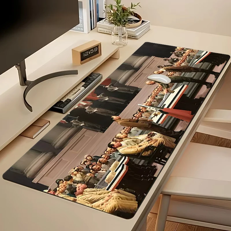 1Pcs Leather Pad Japanese Surrender Commemorative Picture Table Mat Anti slip and Waterproof Mouse Pad Large Gaming Keyboard Pad
