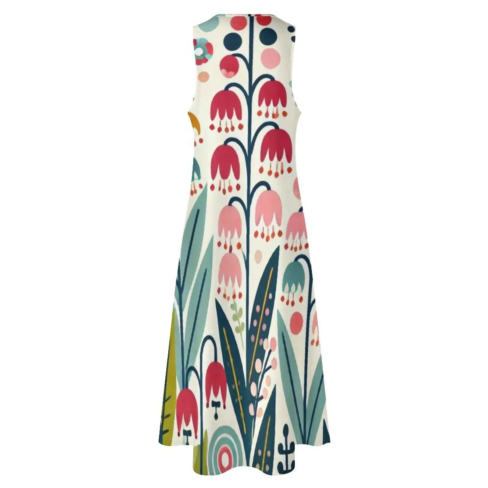 스칸디나비아 민속 예술 - 은방울꽃과 종꽃 by heidiannemorris 롱 드레스 여성용 고급 이브닝 드레스 2025