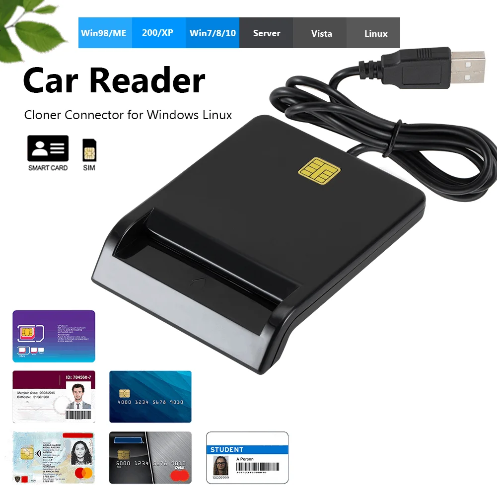 Portable USB Card Reader USB2.0 Multifunctional Card Reader IC CAC Card Reader for OWA DKO GKO for Bank Post Office Chip Card