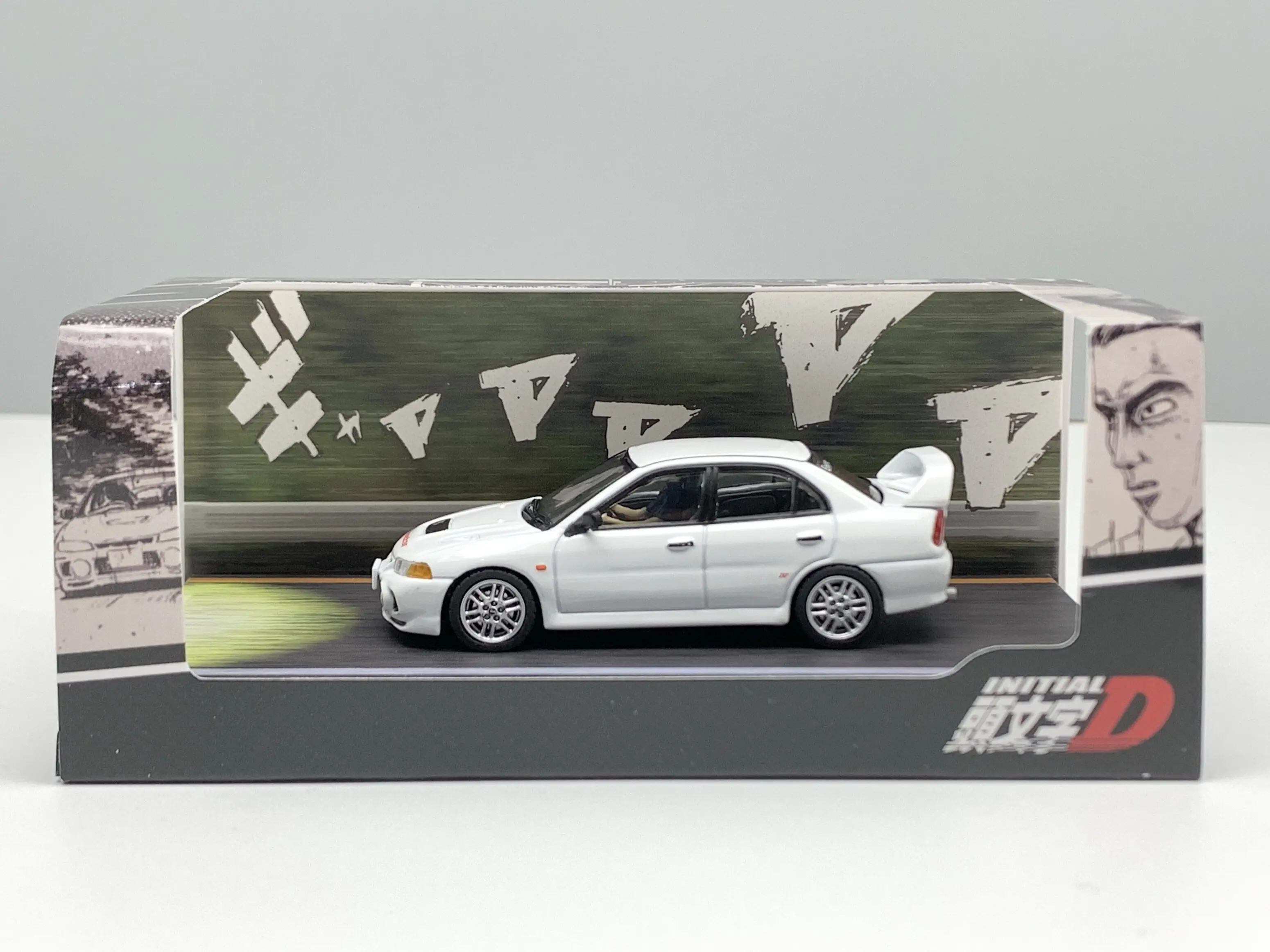 Diecast Hobby Japan 1:64 Scale Mitsubishi EVO 4 White Alloy Car Model view 6