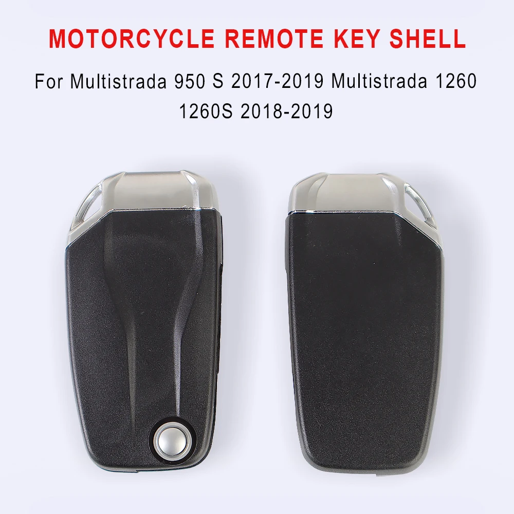 Motorcycle Remote Key Case Accessories For Ducati Multistrada 950 S MTS 1260 1260S 950S 2017 2018 2019 Fold Key Shell With Blade