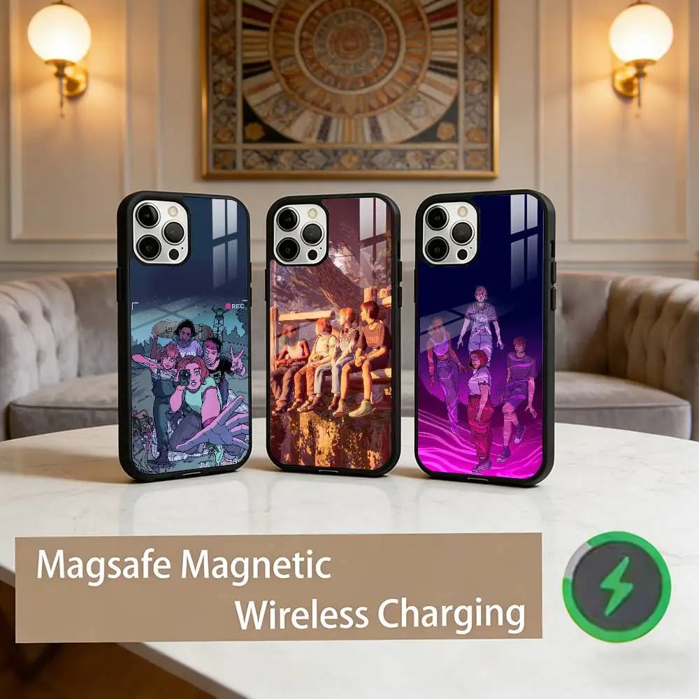 

L-Lost R-Records Bloom Rage Phone Case For iPhone17,16,15,14,13,12,11 Plus,Pro Max Magnetic For Magsafe Wireless Charging