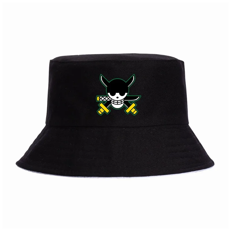 One Piece Bucket Hat Cartoon Anime Fishermen Caps Men Women Panama Hat Summer Foldable Outdoor Casual Sun Caps Sunscreen Hats