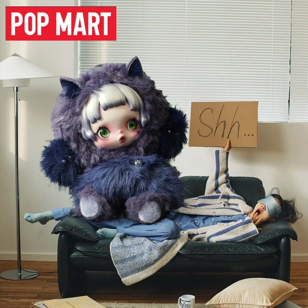 

POP MART SKULLPANDA Ты меня нашел! Плюшевая кукла-подвеска серии Blind Box: Загадочная коробка-сюрприз, игрушки, украшения, аниме-фигурки