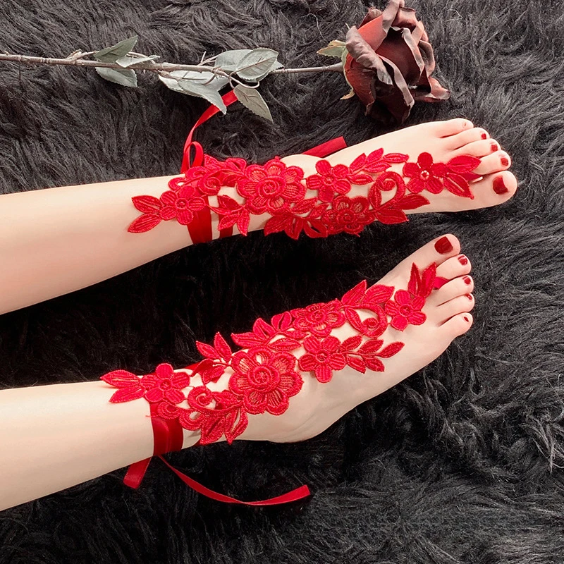 Lace Sexy Strap Hollow Out Stocking Lolita Anime Accessories Flower Embroidery Bandage Women Kawaii Socks 3 colors