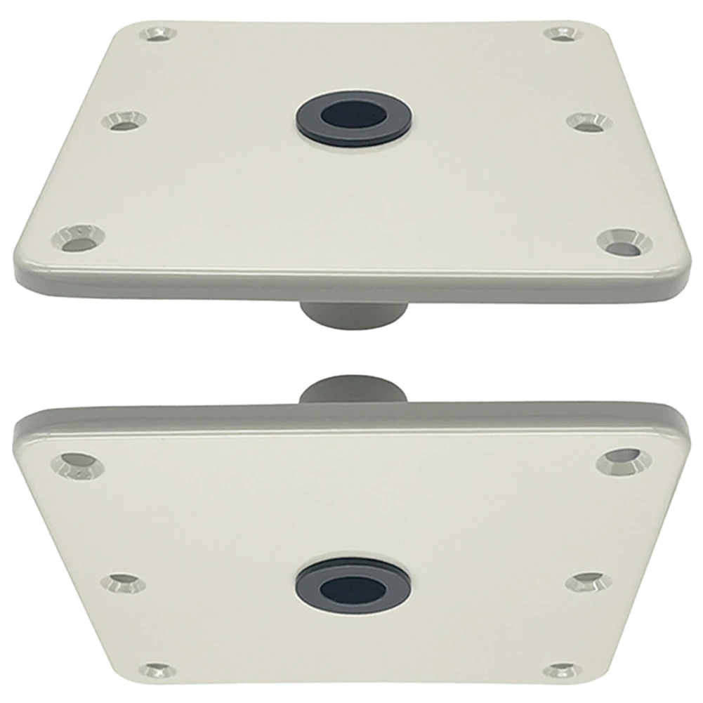 Boat Seat Pedestal Mount 7x7 Inch Boat Seat Pedestal & Base with 3/4 Pin Post Socket Aluminum Alloy Base for Marine Boat