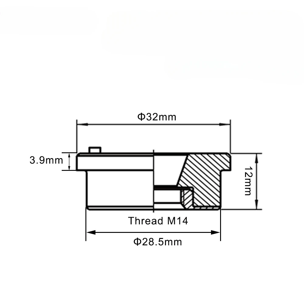 Raytools Ceramic Ring Nozzle Holder Dia32mm M14 for Raytools Bodor Cutting Head Laser Ceramic Parts