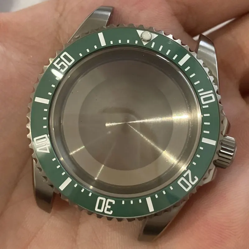 Watch Modify Part 40.52mm Titanium Material Sub Diver Watch Case Sapphire Glass Ceramic Bezel Suitable For NH35/36 Movement