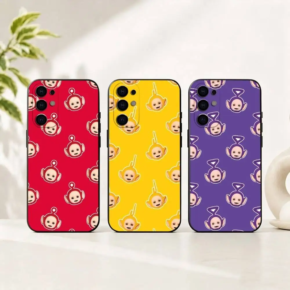 Cute Cartoon Teletubbies Phone Case For Samsung S25,S24,S21,S22,S23,S30,Ultra,S20,Plus,Fe,Lite,Note,10,Black Cover