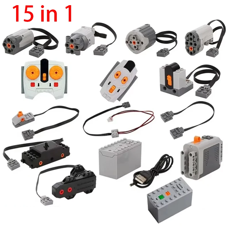 

Технические функции питания MOC, детали сервопривода, багги поезд, мотор M 8883, модифицированные ИК-пульты дистанционного управления, комплекты литиевых батарей 9686