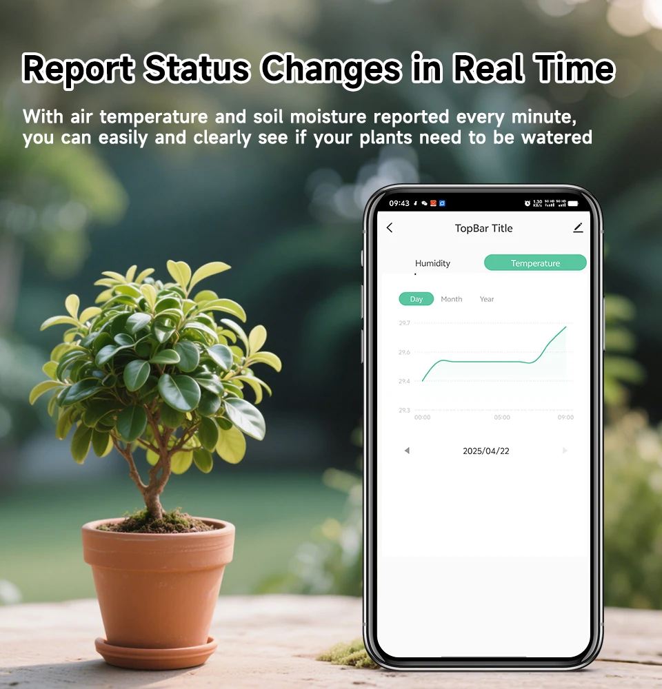 투야 토양 테스트 센서 Zigbee3.0 WiFi 블루투스 습도 온도 모니터 정원 식물 관개 자동 토양 감지기