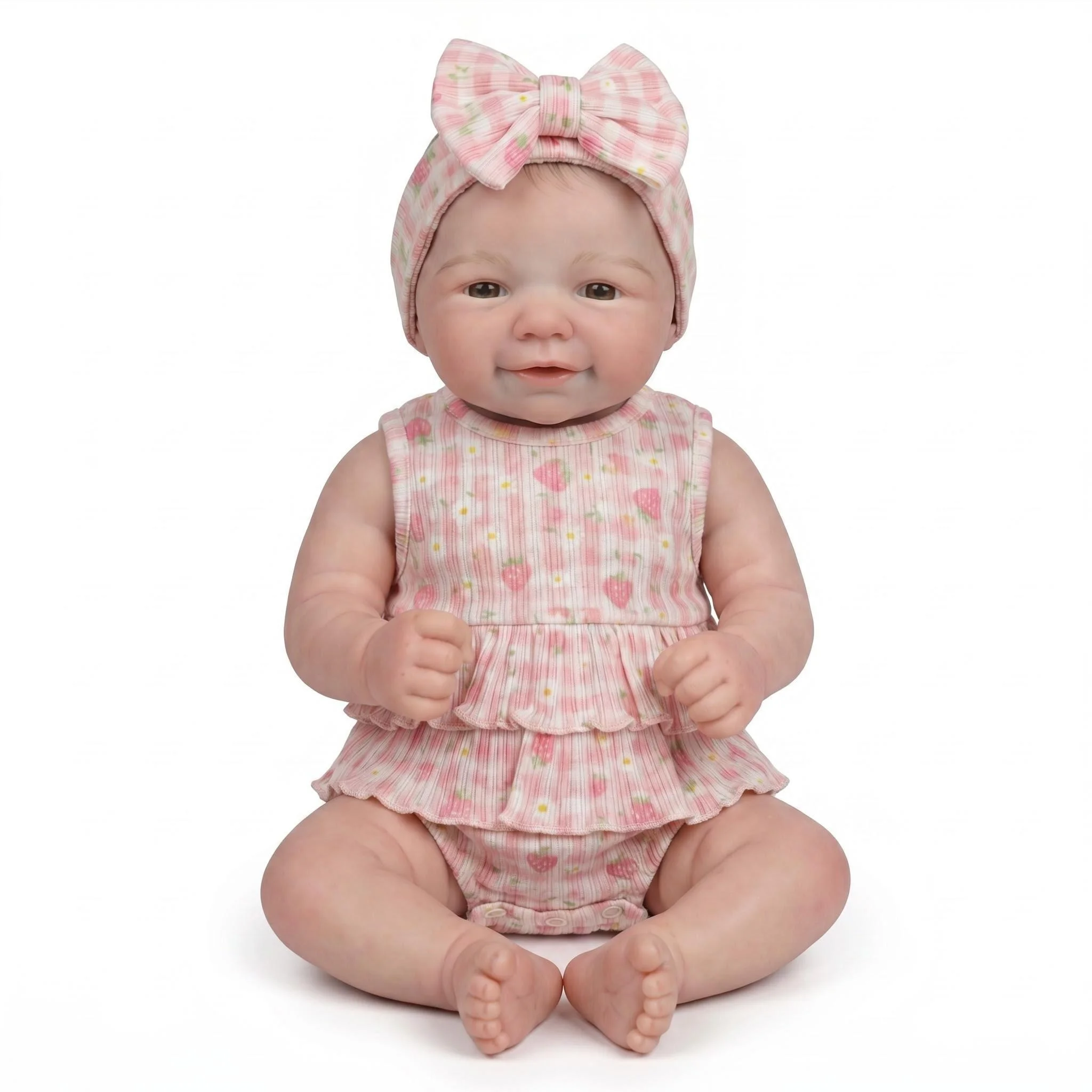 NPK 18inch Solid Platinum Silicone Collectible Doll Vivienne 3000G Real Baby Weight Super Soft Elastic Feel for Doll Collectors