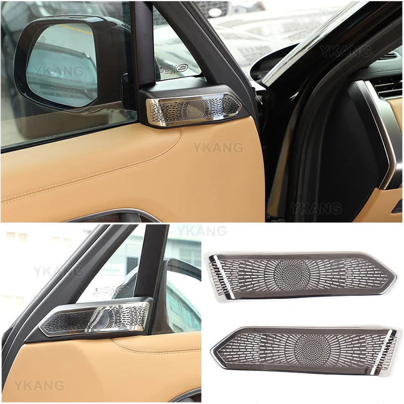 Stainless Steel A-Pillar Speaker Grill Cover Trim For Land Rover Range Rover Vogue L460 / Range Rover Sport L461 2023-2026