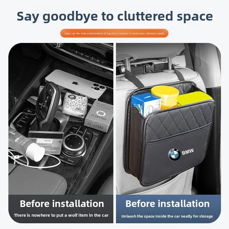 

SEAMETAL Car Seat Back Storage Box For BMW E34 E46 E39 E38 E90 E60 E36 F30 F30 F10 E92 E38 E91 G30 G38 M3 M5