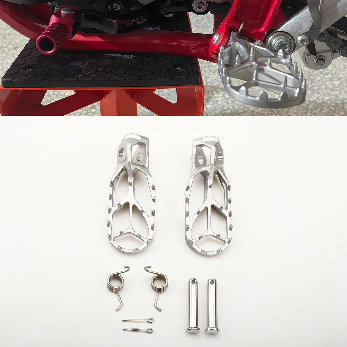2025-2026 New Motorcycles Accessories Stainless Steel Foot Pegs Footrest For KTM SX85 For Husqvarna TC85 For GASGAS MC85