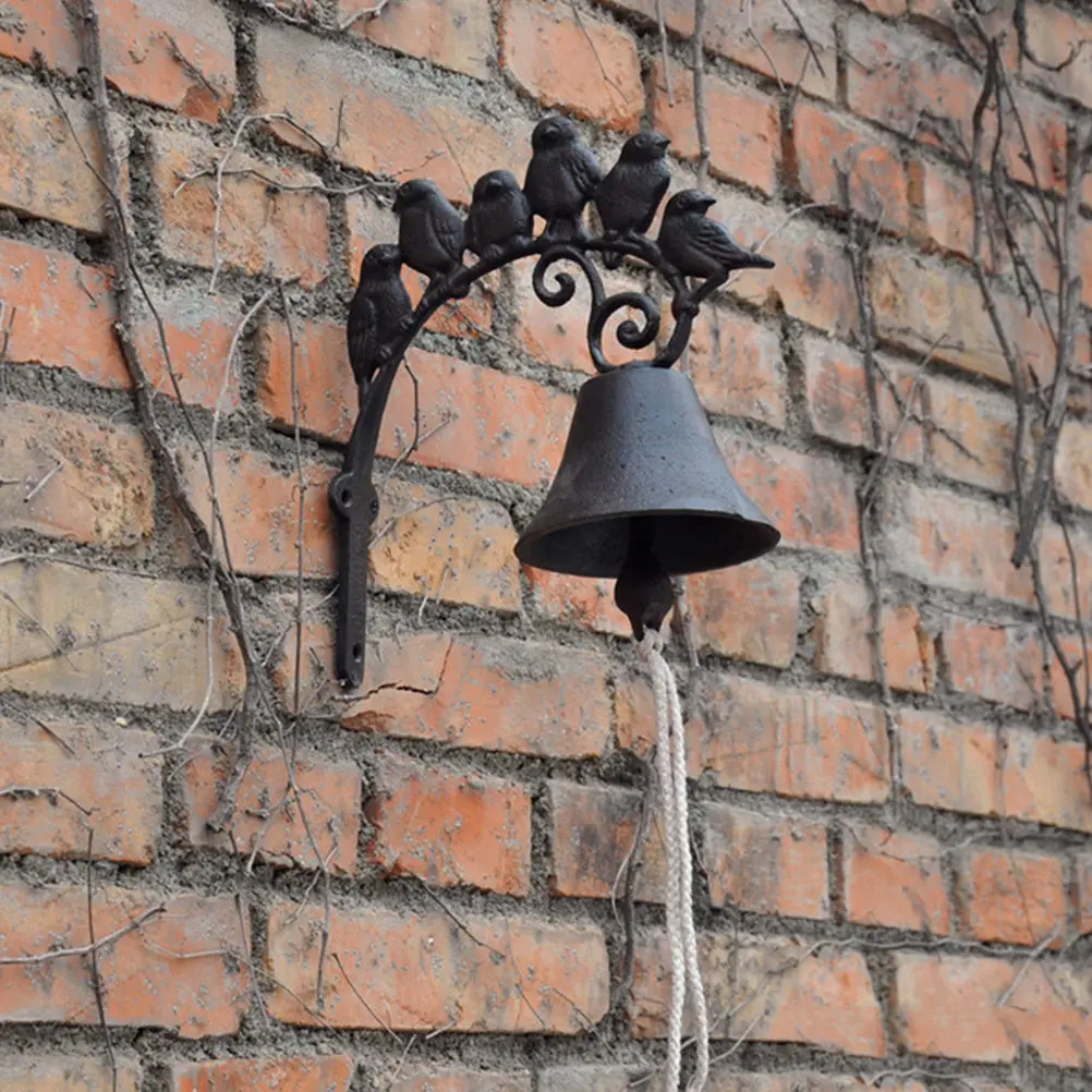 

Vintage Cast Iron Bell Rustic Style Manually Shaking Wall Hanging Doorbell For Indoor Outdoor Home Decor Iron Dinner Bell Wall