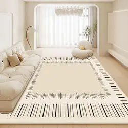 New Living Room Carpet, Waterproof Cream-Colored Bedside Rug, Sofa & Coffee Table Mat, Home Use Bedroom Floor Mat