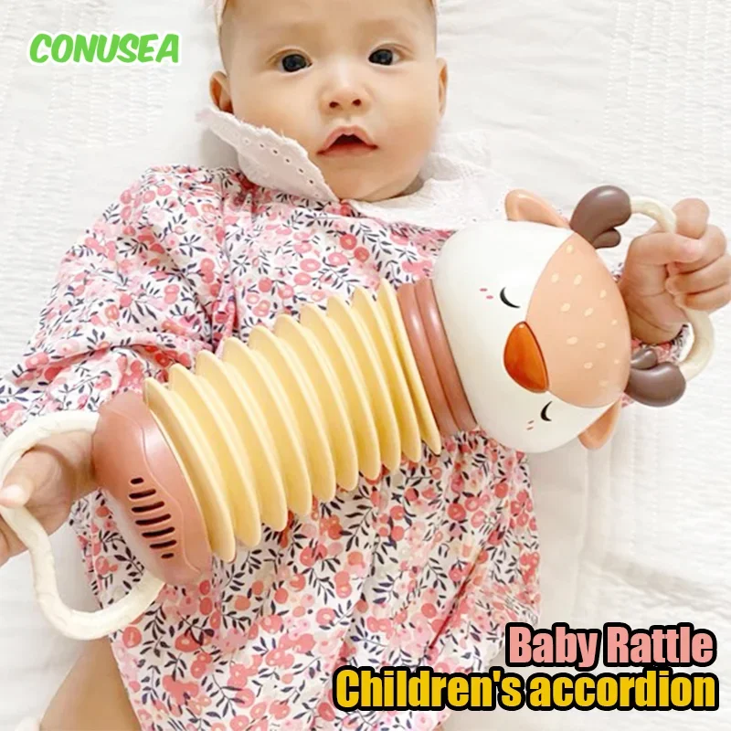 Sonagli per bambini Cellulari Cartoon Fox Baby Fisarmonica Musica Giocattolo Auto Appeso Strumento per l'educazione precoce Giocattoli elettronici di musica vocale