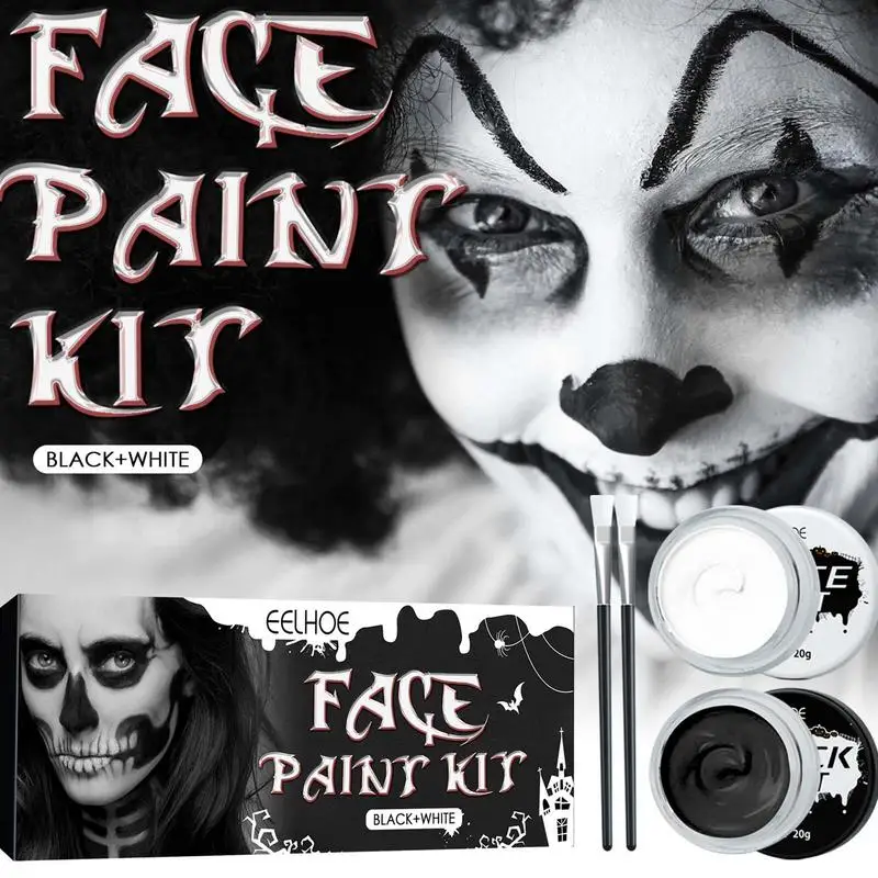 Halloween Makeup Paint Cosplay Vampire Face FX Pigment With Brushes Holiday Makeup Painting Kit For Fancy Balls Stage