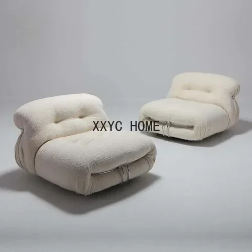 

Nordic Creative Sofa Retro Affordable Luxury Leisure Lazy Lambswool Simple Single-Seat Sofa Chair