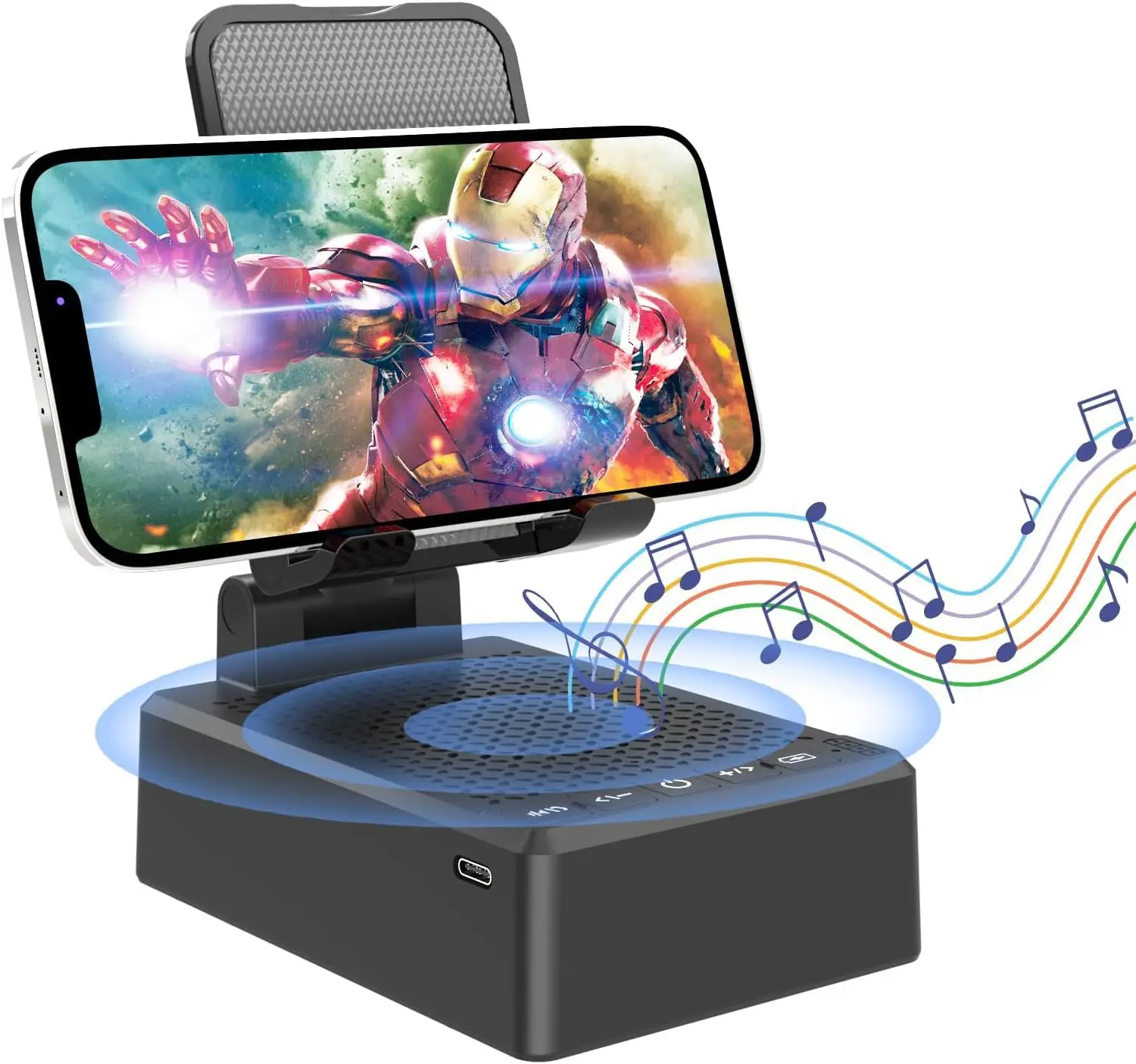 

Wireless Bluetooth Speaker Phone Stand with Adjustable Angle, Anti-Slip Base for Home & Travel Use
