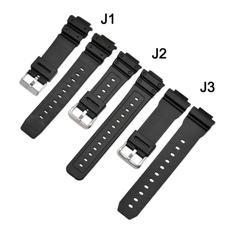 Pulseira de relógio de resina de 16mm para casio g-shock DW-5600 9052 5600 6900 série masculina esporte borracha à prova d'água acessórios de substituição