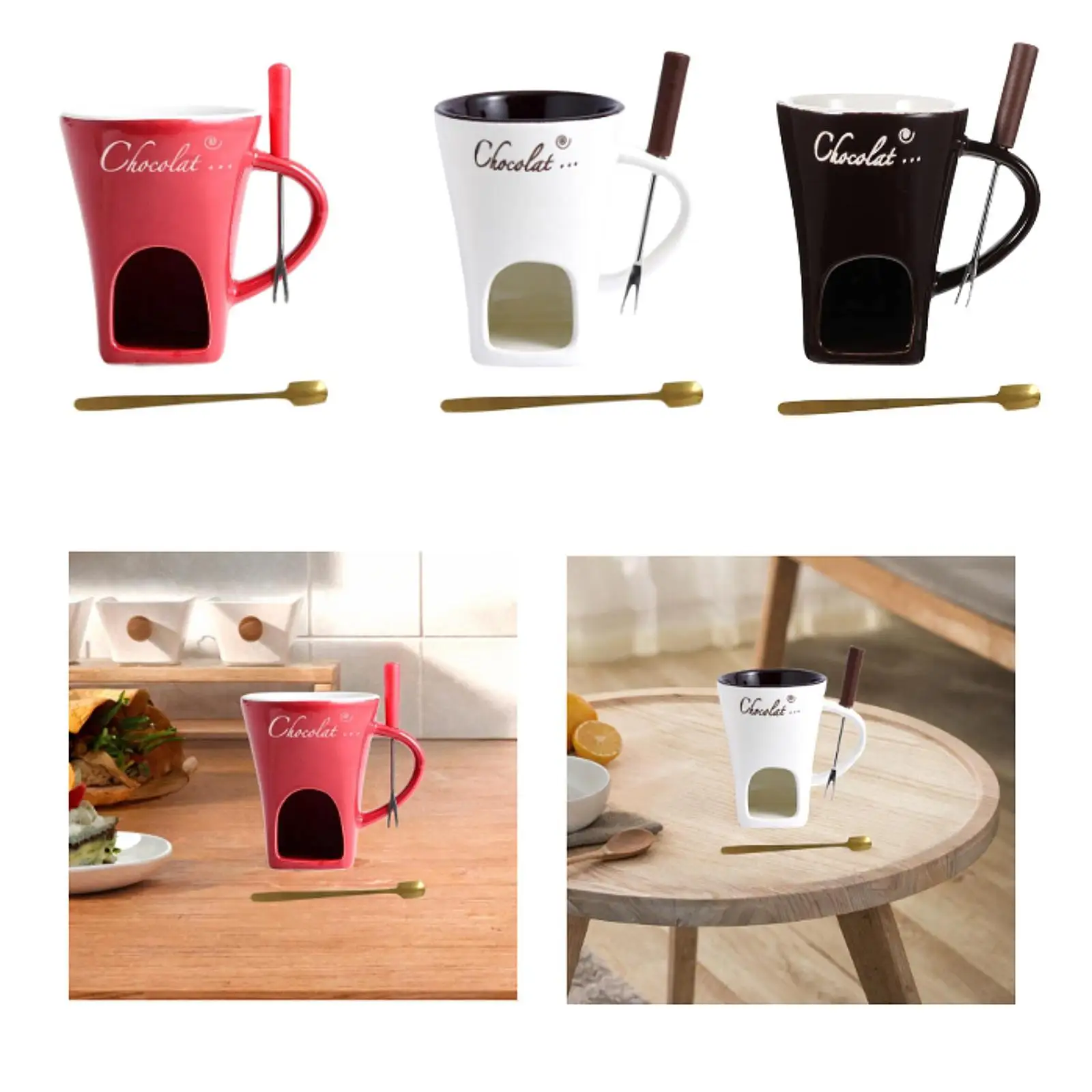 Fondue Pot Kitchen Appliances Fondue Mug for Party Valentines Day Date Night