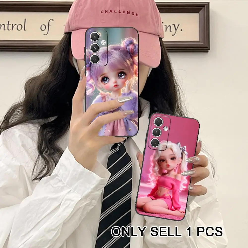 Cute Anime Girl Phone Case for Samsung Galaxy S26 S25 S24 S23 S22 S21 S20 Note20 Plus FE Ultra Soft TPU Shockproof Cover