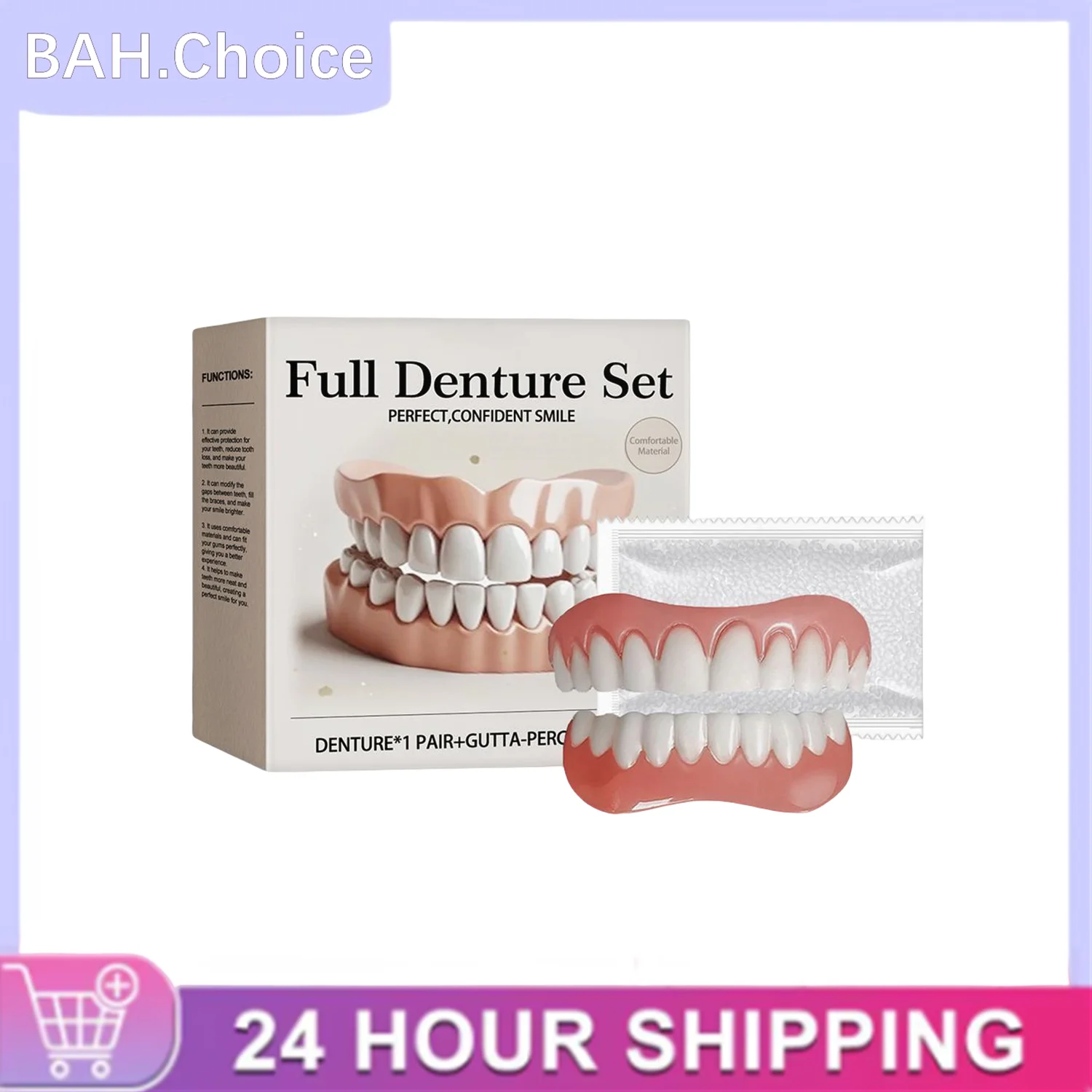 Ensemble de prothèses dentaires réglables, fausses dents à pression, bretelles portables, décoration des lacunes pour les dents, améliore l'esthétique, livraison directe pour adultes