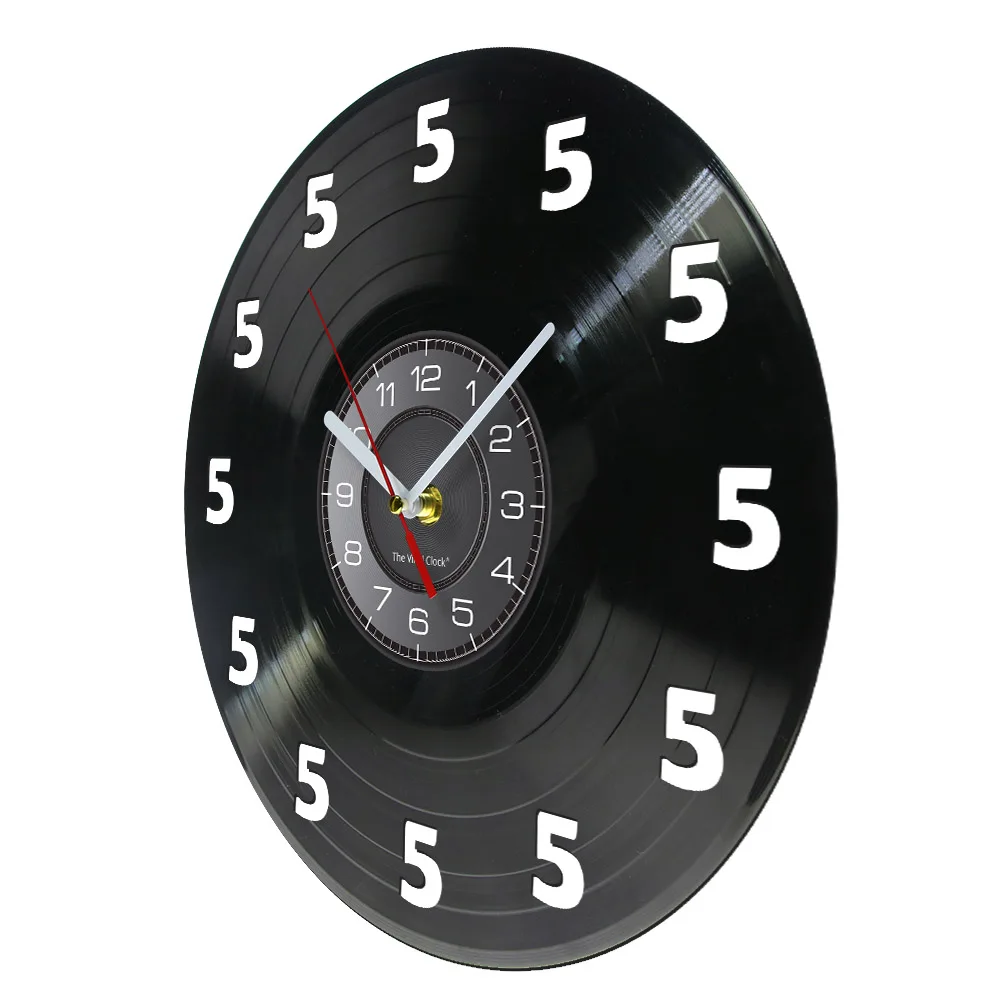 It's Always Five O'Clock Somewhere Wine O'Clock Only 5 Wall Watch Made of Real Vinyl Record Wall Clock Wine Lover Man Cave Gift