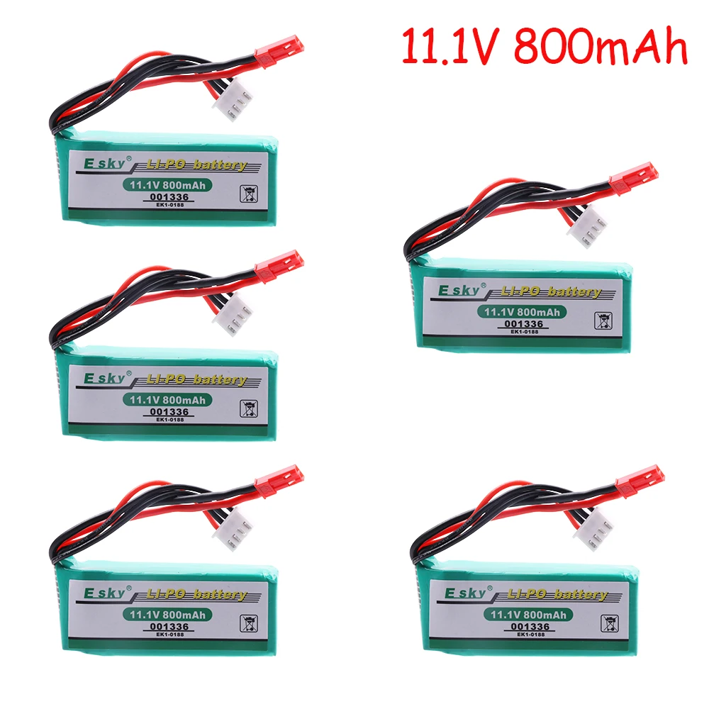 11.1V 800mAh Rechargeable battery for Esky EK1-0188 001336 Big LAMA E020/E515A Helicopter for Model airplane 1/2/3/4/5PCS