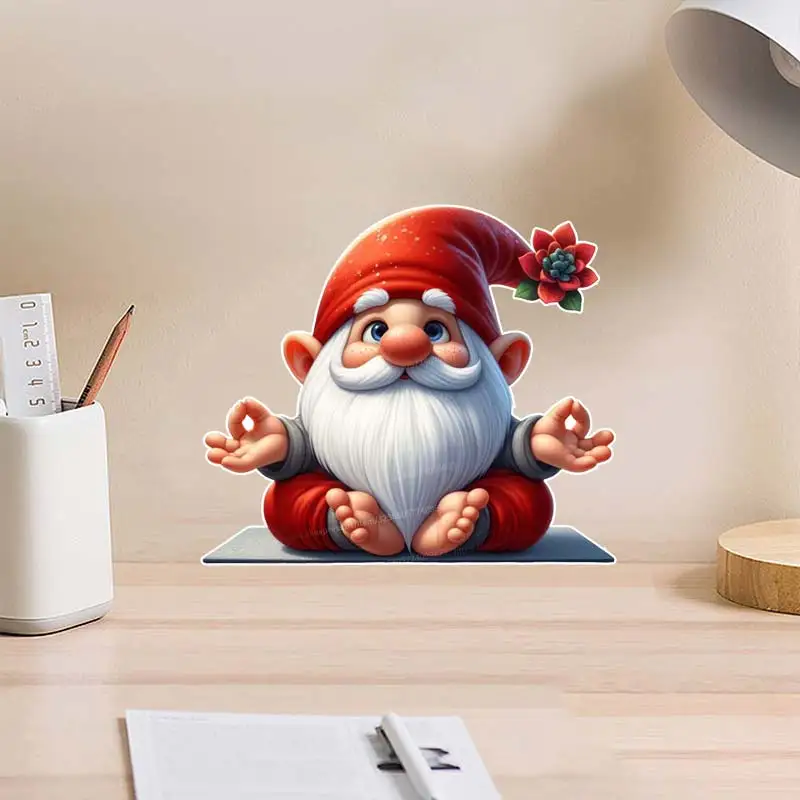 Funny Christmas Gnomes Wall Sticker Art Mural Living Room Bedroom Decor Cabinet  Refrigerator Home Decor Decals M1011