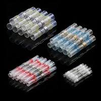 100pcs/box Solder Seal Wire Connectors Waterproof Heat Shrink Insulated Electrical Butt Splice Connector Terminals