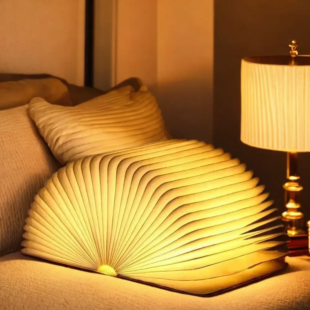 Opulent, Elegant and Gorgeous Customizable Wooden Desk Lamp - Exquisite Illuminated Book Stand with A Glowing Light for Discerni