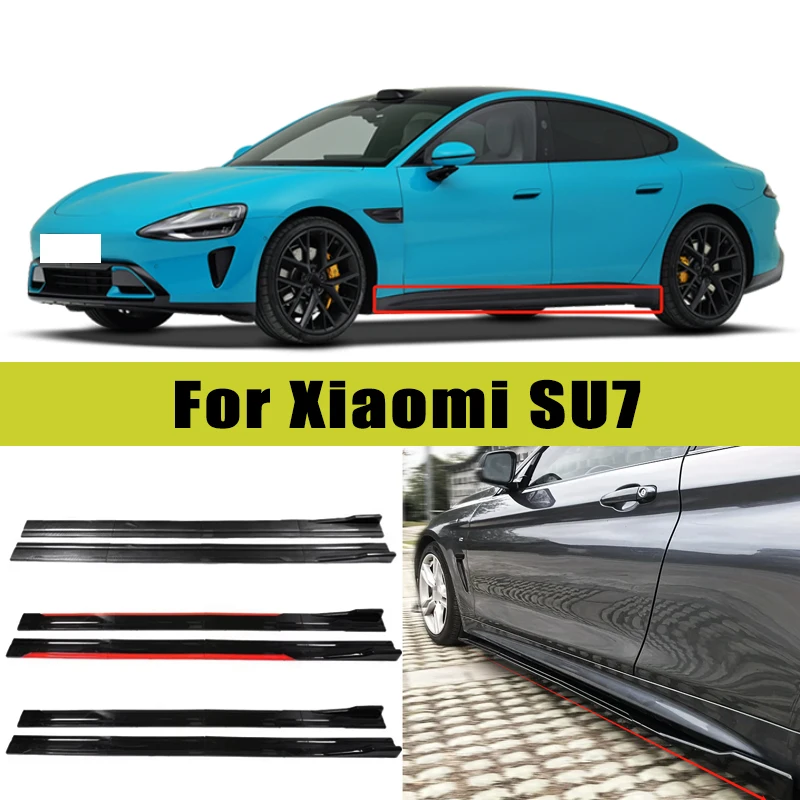 

2m/2.2m Car Side Skirt Extension SplitterBumper Racing Side Wing Bumper Lip Side Spoiler For Xiaomi SU7 Car Accessories