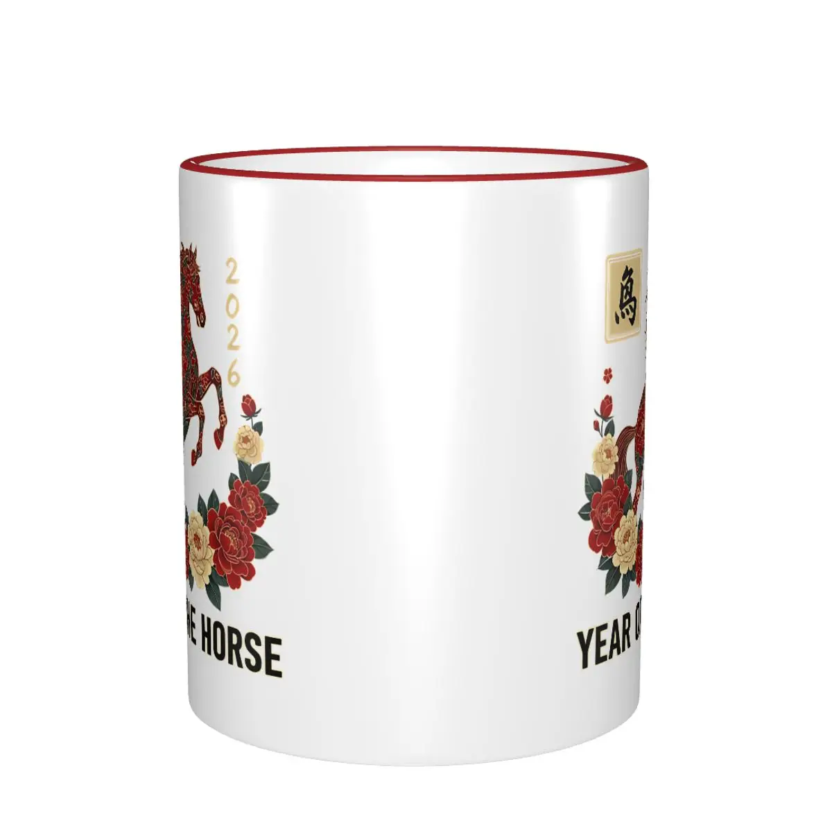 Chinese New Year Year Of The Horse 2026 Chinese Zodiac Mug Kawaii Tea Cup Gift For Woman Man