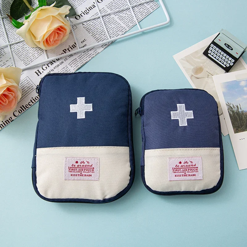 Mini First Aid Bag Empty Small Emergency Medicine Storage Bag First Aid Kit Bag for Outdoor Camping Hiking Home Travel Emergency