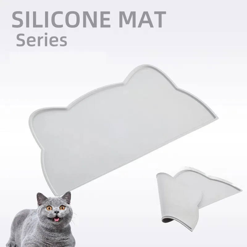 

Pet Silicone Food Mat Portable Waterproof Leak-Proof Non-Slip Feeding Mats Bowl Pad Cushion for Cats Dogs Pet Items