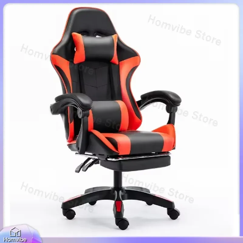 Ergonomic Gaming Chair with Footrest Adjustable Racing Style Computer Chair for Gamers Office Desk Chair with Lumbar Support
