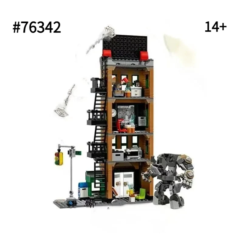 781ピース-モック-ミステリオ-ザ-デイリー・バグル-互換-76342-スーパーヒーロー-ビルディングブロック-映画モデル-大人向けおもちゃ-誕生日プレゼント