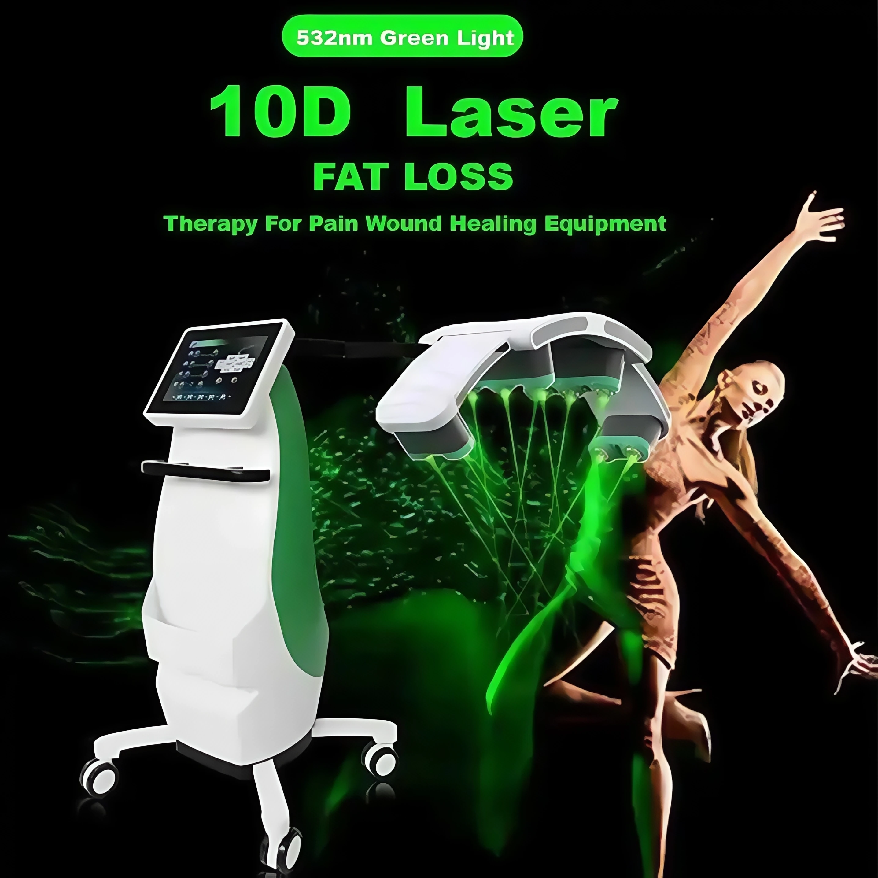 

532nm Green 10D Sculpting Fat Removal Green Light Cold 532Nm Burn Fat Body Slimming