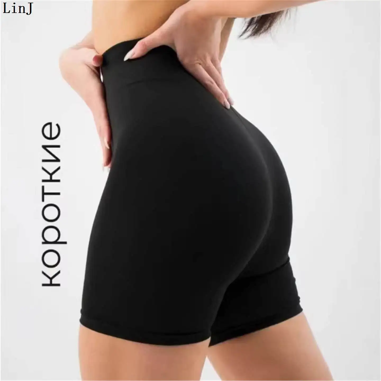

High Waist Seamless Yoga Pants Women's Fitness Shorts Quick Dry Summer Sport Running Shorts Peach Butt Design Fashionable Spo...