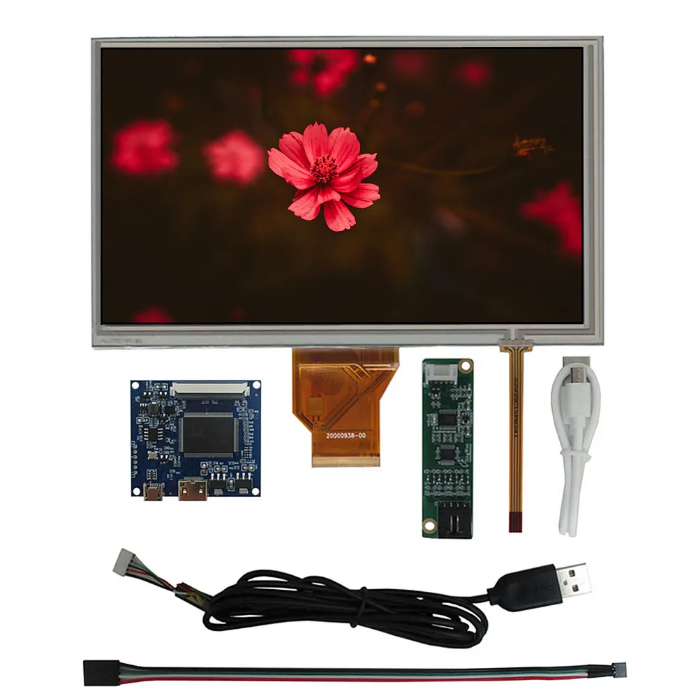 

8Inch 800*480 LCD Display Screen Digitizer Touchscreen Driver Control Board HDMI-Compatible Raspberry Pi PC DIY Portable Monitor