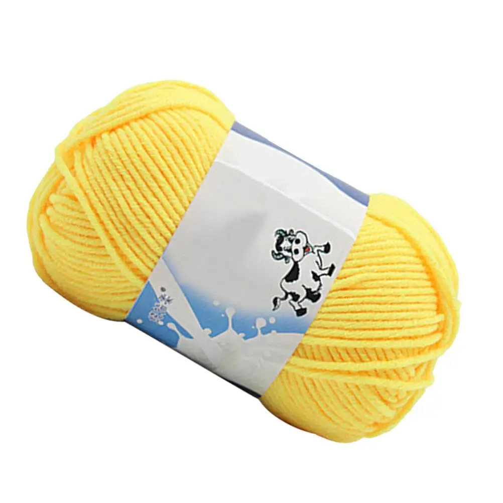 

50 Milk Cotton Yarn Chunky Knitting Wool for Bulk Crocheting Slub Sweater Baby