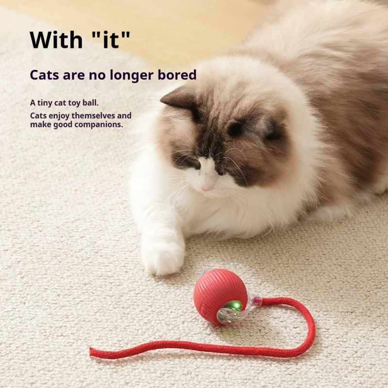 Interactive Pet Toy Food Grade Material Scratch Bite Resistant Easy Clean Intelligent Obstacle Avoidance Smart Playmate