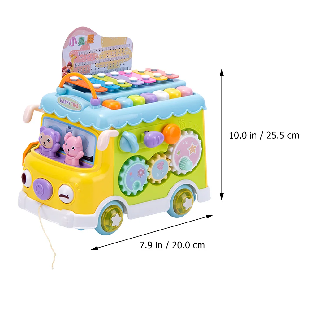 1 Pieza de Piano de Mano con Forma de Autobús, Instrumento Escolar, Juguete Educativo, Xilófono, Regalo Musical para Bebés, Cumpleaños, Navidad
